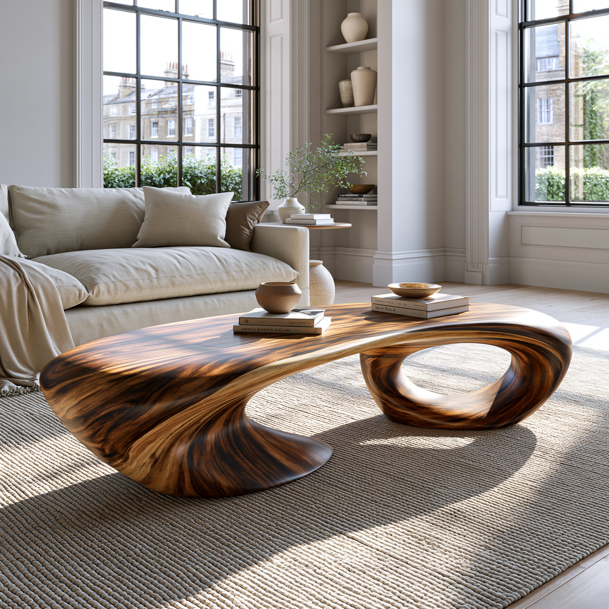 Velmora Sculpted Solid Wood Coffee Table SPA548940 - TimbeRustic Coffee Table