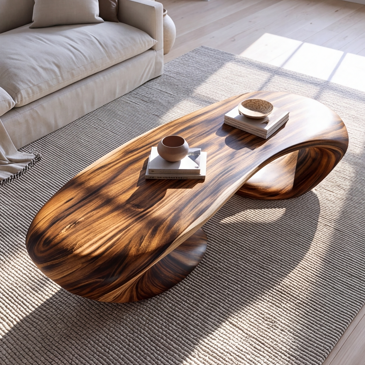 Velmora Sculpted Solid Wood Coffee Table SPA548940 - TimbeRustic Coffee Table