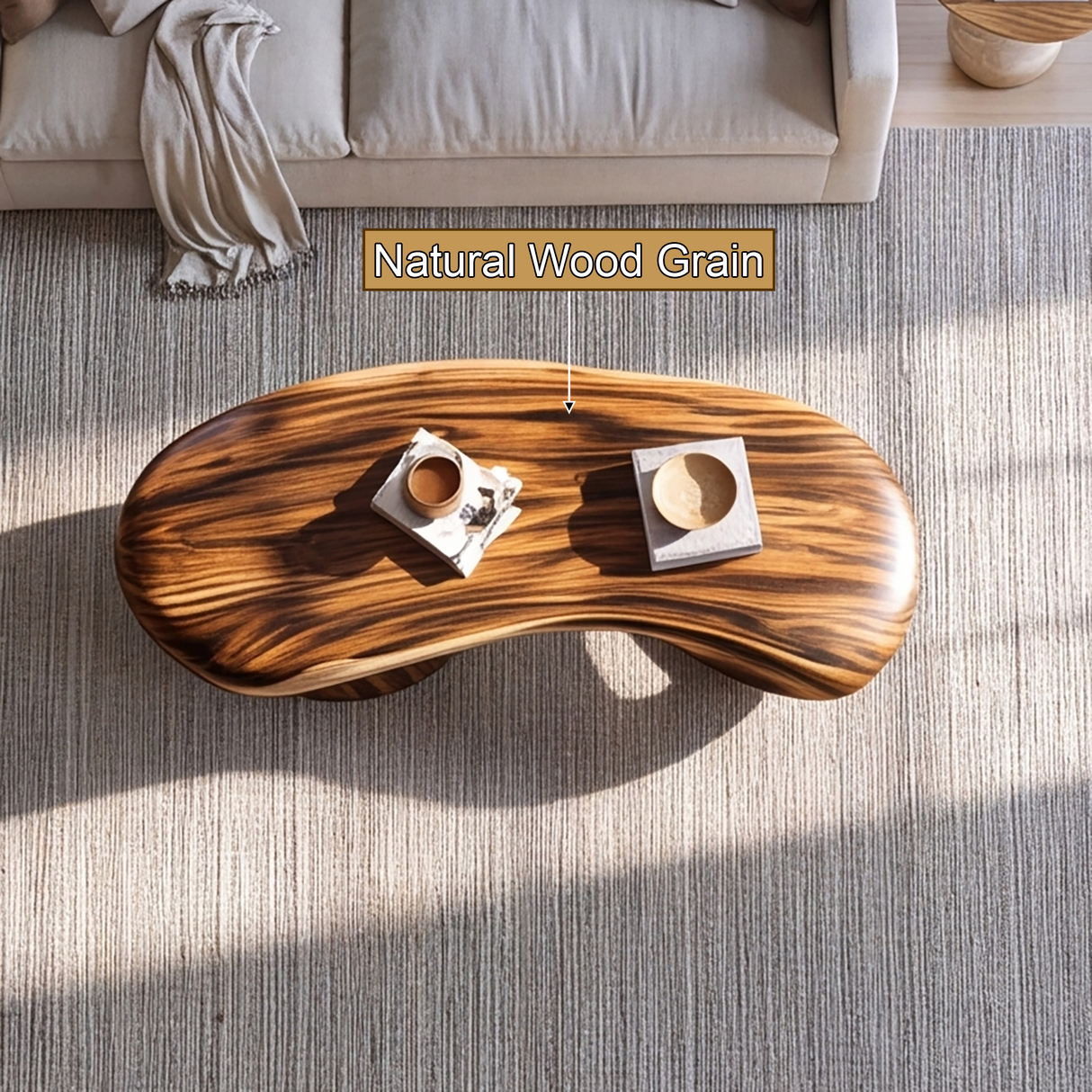 Velmora Sculpted Solid Wood Coffee Table SPA548940 - TimbeRustic Coffee Table