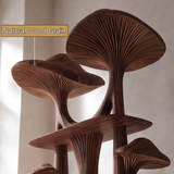 Velmora Sculpted Solid Wood Mushroom Bookshelf