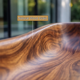 Velmora Sculpted Solid Wood Outdoor Bench
