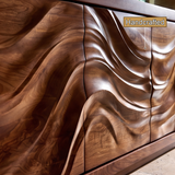 Velmora Sculpted Solid Wood Sideboard Cabinet