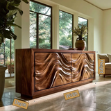 Velmora Sculpted Solid Wood Sideboard Cabinet