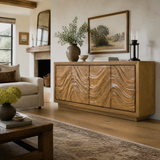 Velmora Sculpted Solid Wood Sideboard Cabinet