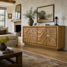 Velmora Sculpted Solid Wood Sideboard Cabinet