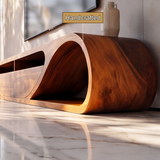 Velmora Sculpted Solid Wood TV Cabinet - Timberustic TV Cabinet