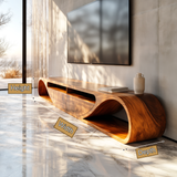 Velmora Sculpted Solid Wood TV Cabinet - Timberustic TV Cabinet