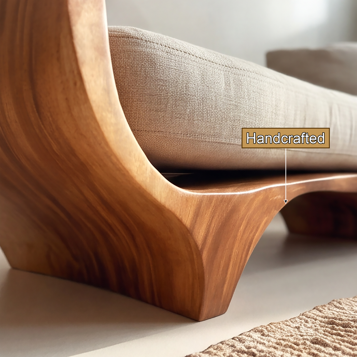 Velmorin Solid Wood Sculpted Sofa