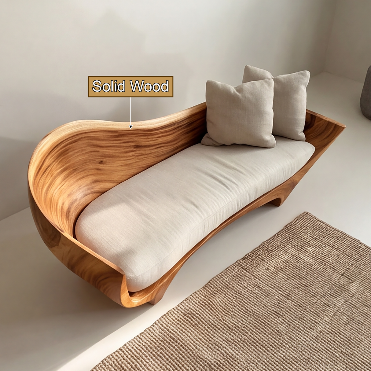 Velmorin Solid Wood Sculpted Sofa