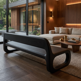Veloren Handcrafted Solid Wood Indoor Bench Black - Timberustic Bench