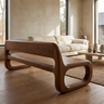 Veloren Handcrafted Solid Wood Indoor Bench Brown - Timberustic Bench