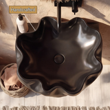 Velricon Sculpted Solid Wood Vessel Sink - Timberustic Vessel Sinks