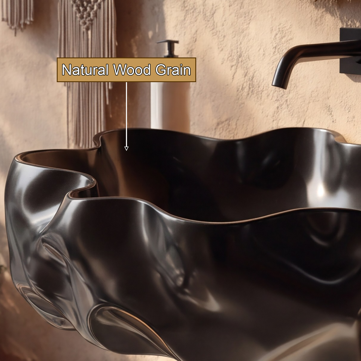 Velricon Sculpted Solid Wood Vessel Sink - Timberustic Vessel Sinks