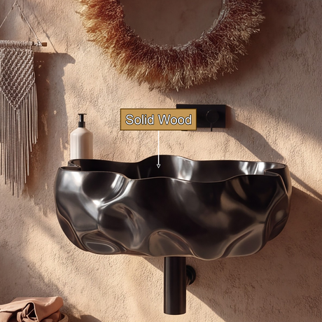 Velricon Sculpted Solid Wood Vessel Sink - Timberustic Vessel Sinks