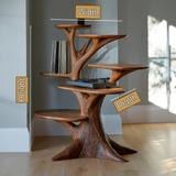 Veradorn Handcrafted Solid Wood Record Player Stand - Timberustic Record Player Stand With Storage