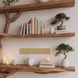 Verdantis Sculpted Solid Wood Tree-Shaped Fireplace Mantel with Display Shelves - Timberustic Tree-Shaped Fireplace Mantel with Display Shelves