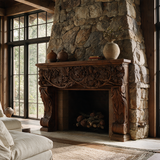 Verdelune Handcrafted Solid Wood Fireplace Mantel Surround