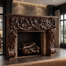 Verdelune Handcrafted Solid Wood Fireplace Mantel Surround