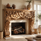 Verdelune Handcrafted Solid Wood Fireplace Mantel Surround