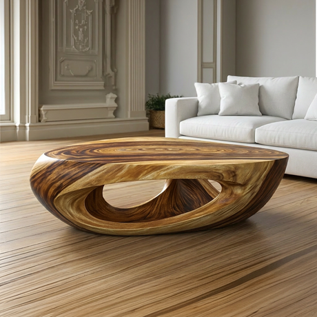 Veylora Handcrafted Solid Wood Coffee Table - Timberustic Coffee Table