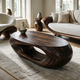 Veylora Handcrafted Solid Wood Coffee Table Dark Walnut - TimbeRustic Coffee Table