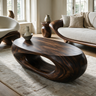 Veylora Handcrafted Solid Wood Coffee Table Dark Walnut - TimbeRustic Coffee Table