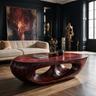 Veylora Handcrafted Solid Wood Coffee Table Mahogany - TimbeRustic Coffee Table