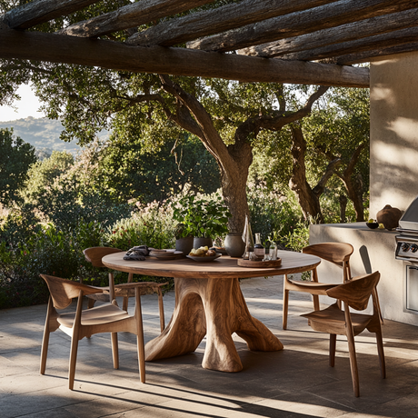 Veylora Handcrafted Solid Wood Dining Table - Timberustic Dining Table