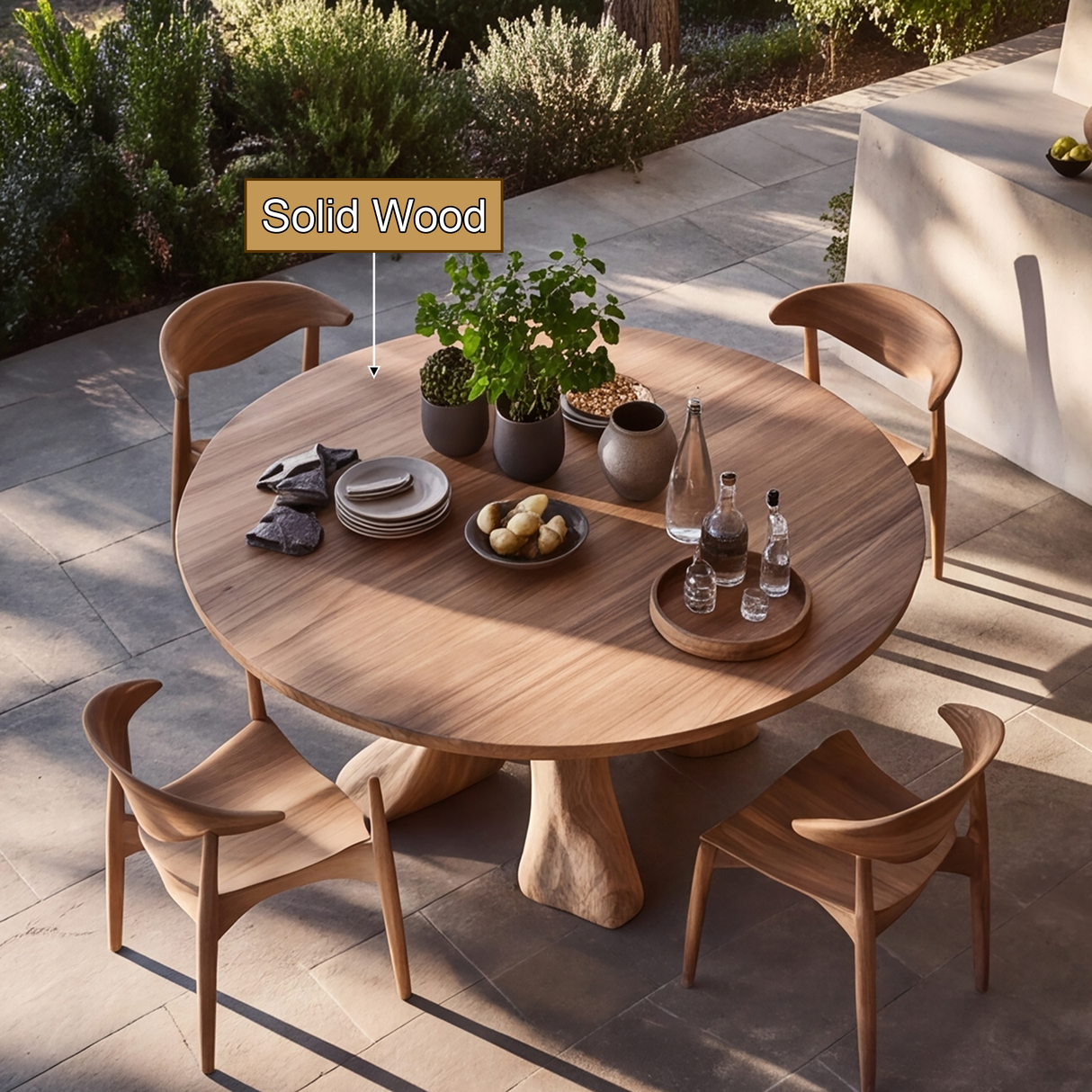 Veylora Handcrafted Solid Wood Dining Table - Timberustic Dining Table