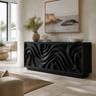 Veylora Sculpted Solid Wood Sideboard Cabinet