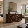 Veylora Sculpted Solid Wood Sideboard Cabinet