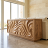 Veylora Sculpted Solid Wood Sideboard Cabinet