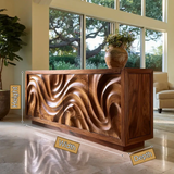 Veylora Sculpted Solid Wood Sideboard Cabinet