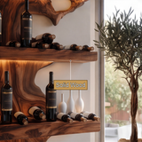 Veylorn Live Edge Solid Wood Floating Wine Shelf SPA935981