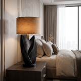 Virella Handcrafted Solid Wood Table Lamp SPA892489 Black - Timberustic Table Lamp