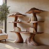 Virellon Sculpted Solid Wood Mushroom Bookshelf