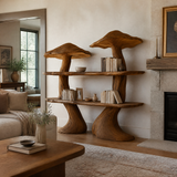 Virellon Sculpted Solid Wood Mushroom Bookshelf