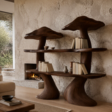 Virellon Sculpted Solid Wood Mushroom Bookshelf