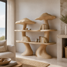 Virellon Sculpted Solid Wood Mushroom Bookshelf