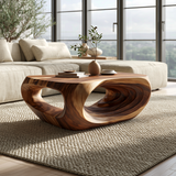 Vorlune Handcrafted Solid Wood Coffee Table - TimbeRustic Coffee Table