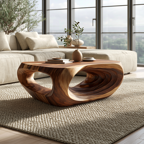 Vorlune Handcrafted Solid Wood Coffee Table - Timberustic Coffee Table