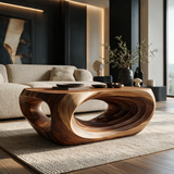 Vorlune Handcrafted Solid Wood Coffee Table Brown - TimbeRustic Coffee Table