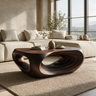 Vorlune Handcrafted Solid Wood Coffee Table Dark Walnut - TimbeRustic Coffee Table