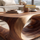 Vorlune Handcrafted Solid Wood Coffee Table - TimbeRustic Coffee Table