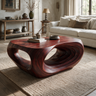Vorlune Handcrafted Solid Wood Coffee Table Mahogany - TimbeRustic Coffee Table