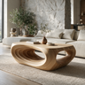 Vorlune Handcrafted Solid Wood Coffee Table Natural Oak - TimbeRustic Coffee Table
