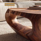 Vorlune Handcrafted Solid Wood Coffee Table - TimbeRustic Coffee Table