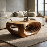 Vorlune Handcrafted Solid Wood Coffee Table Teak - TimbeRustic Coffee Table