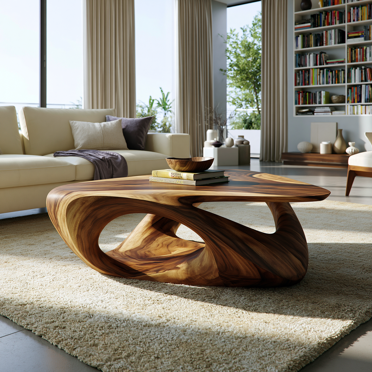 Vortessa Sculpted Solid Wood Coffee Table SPA348982 - Timberustic Coffee Table