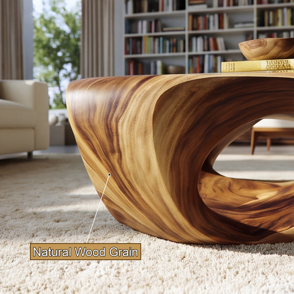 Vortessa Sculpted Solid Wood Coffee Table SPA348982 - Timberustic Coffee Table